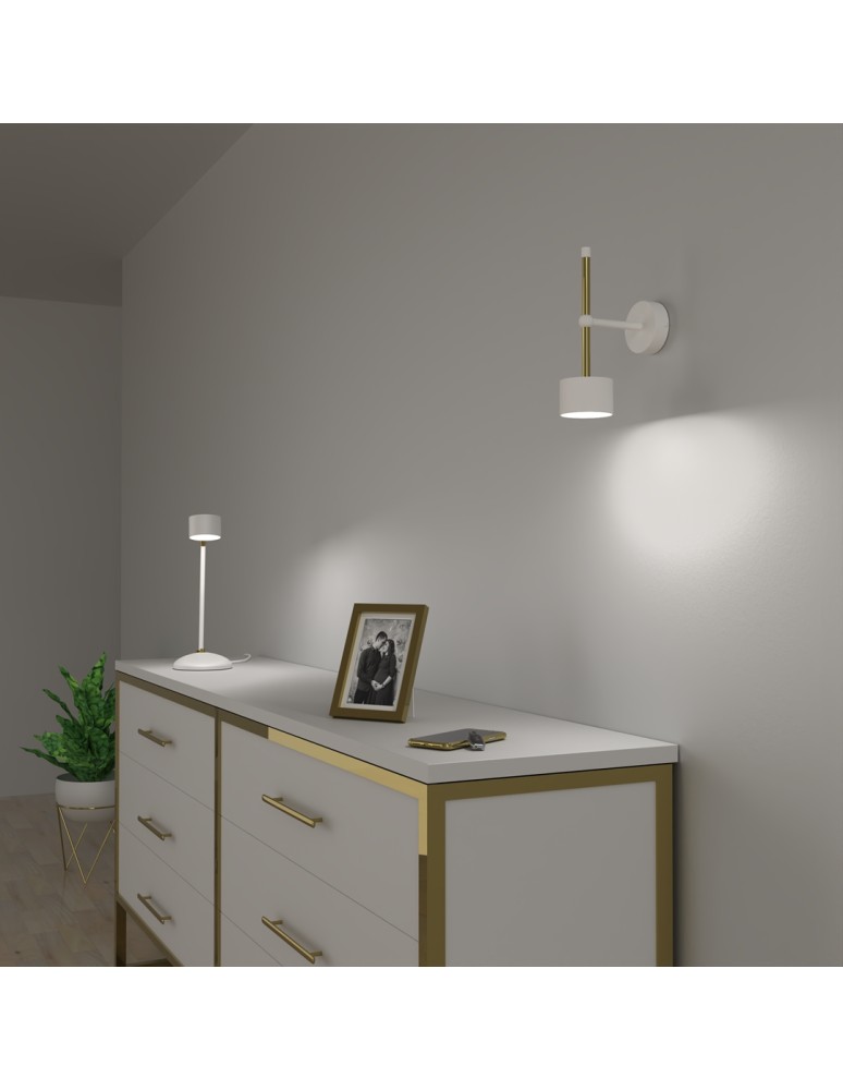 Wall lamps - Milagro Wall lamp ARENA WHITE/GOLD 1xGX53 MLP7753 - product kolory-swiatla.pl 4