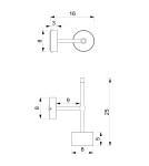 Milagro Kinkiet ARENA WHITE/GOLD 1xGX53 MLP7753