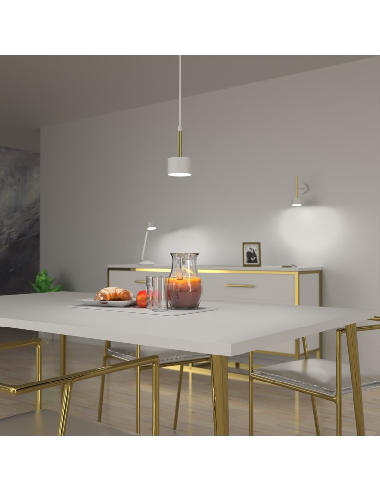 Milagro Lampa wisząca ARENA WHITE/GOLD 1xGX53 MLP7754