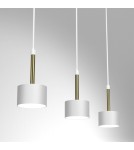 Pendant lamps on a strip - Milagro ARENA WHITE/GOLD 3xGX53 pendant lamp MLP7755 - product 2