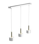 Pendant lamps on a strip - Milagro ARENA WHITE/GOLD 3xGX53 pendant lamp MLP7755 - product 3