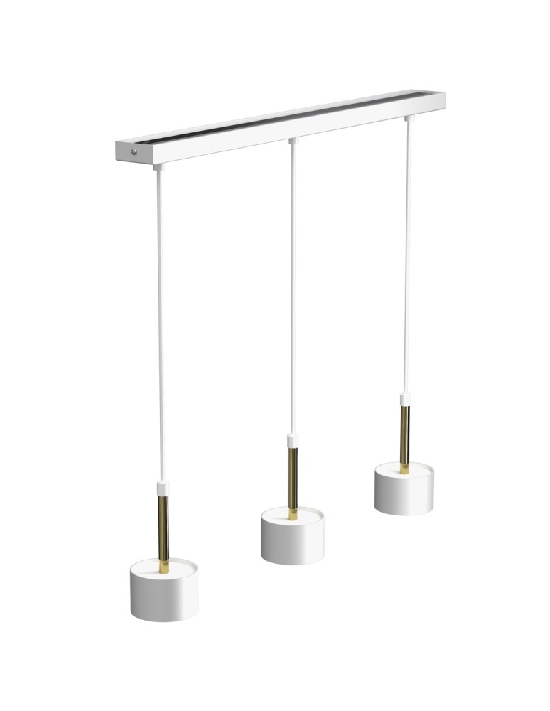 Pendant lamps on a strip - Milagro ARENA WHITE/GOLD 3xGX53 pendant lamp MLP7755 - product kolory-swiatla.pl 3