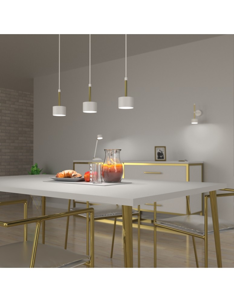 Pendant lamps on a strip - Milagro ARENA WHITE/GOLD 3xGX53 pendant lamp MLP7755 - product kolory-swiatla.pl 4