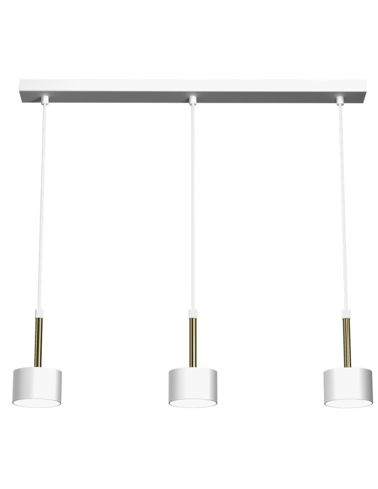 Pendant lamps on a strip - Milagro ARENA WHITE/GOLD 3xGX53 pendant lamp MLP7755 - product kolory-swiatla.pl 6