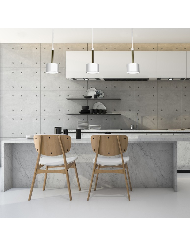 Pendant lamps on a strip - Milagro ARENA WHITE/GOLD 3xGX53 pendant lamp MLP7755 - product kolory-swiatla.pl 8