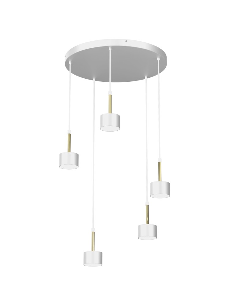 Milagro Lampa wisząca ARENA WHITE/GOLD 5xGX53 MLP7757