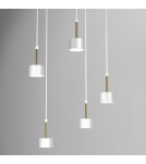 Milagro Lampa wisząca ARENA WHITE/GOLD 5xGX53 MLP7757