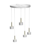 Milagro Lampa wisząca ARENA WHITE/GOLD 5xGX53 MLP7757
