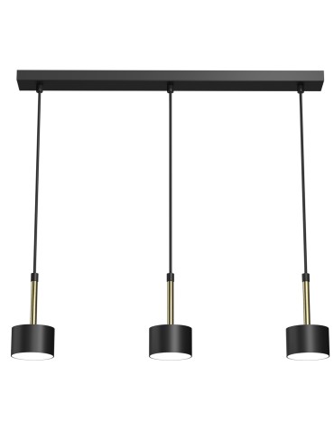 Milagro ARENA BLACK/GOLD pendant lamp 3xGX53 MLP7761