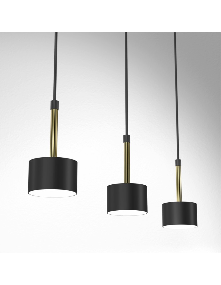 Milagro Lampa wisząca ARENA BLACK/GOLD 3xGX53 MLP7761