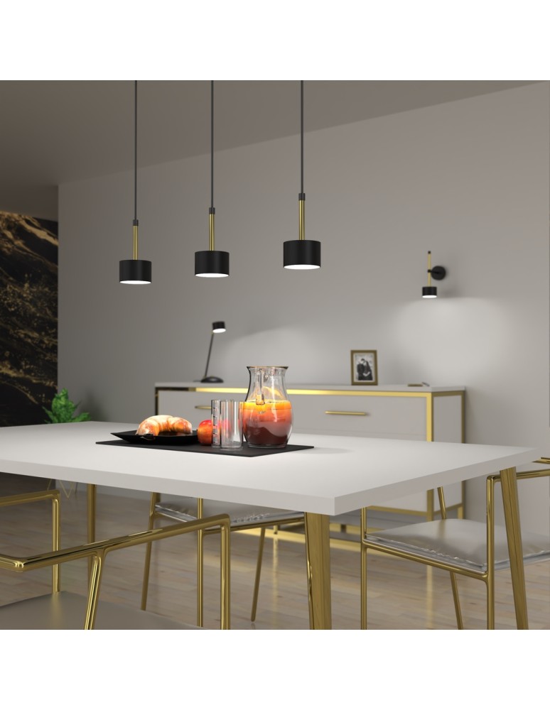 Milagro Lampa wisząca ARENA BLACK/GOLD 3xGX53 MLP7761