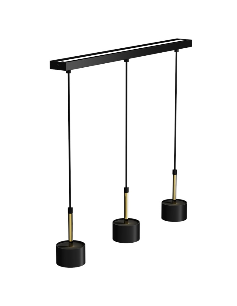 Milagro Lampa wisząca ARENA BLACK/GOLD 3xGX53 MLP7761