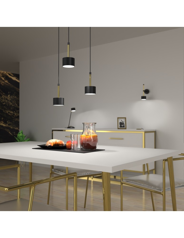 Milagro Lampa wisząca ARENA BLACK/GOLD 3xGX53 MLP7762