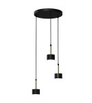 Milagro Lampa wisząca ARENA BLACK/GOLD 3xGX53 MLP7762
