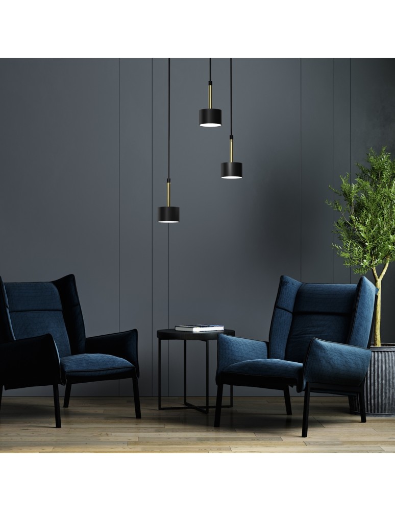 Milagro Lampa wisząca ARENA BLACK/GOLD 3xGX53 MLP7762