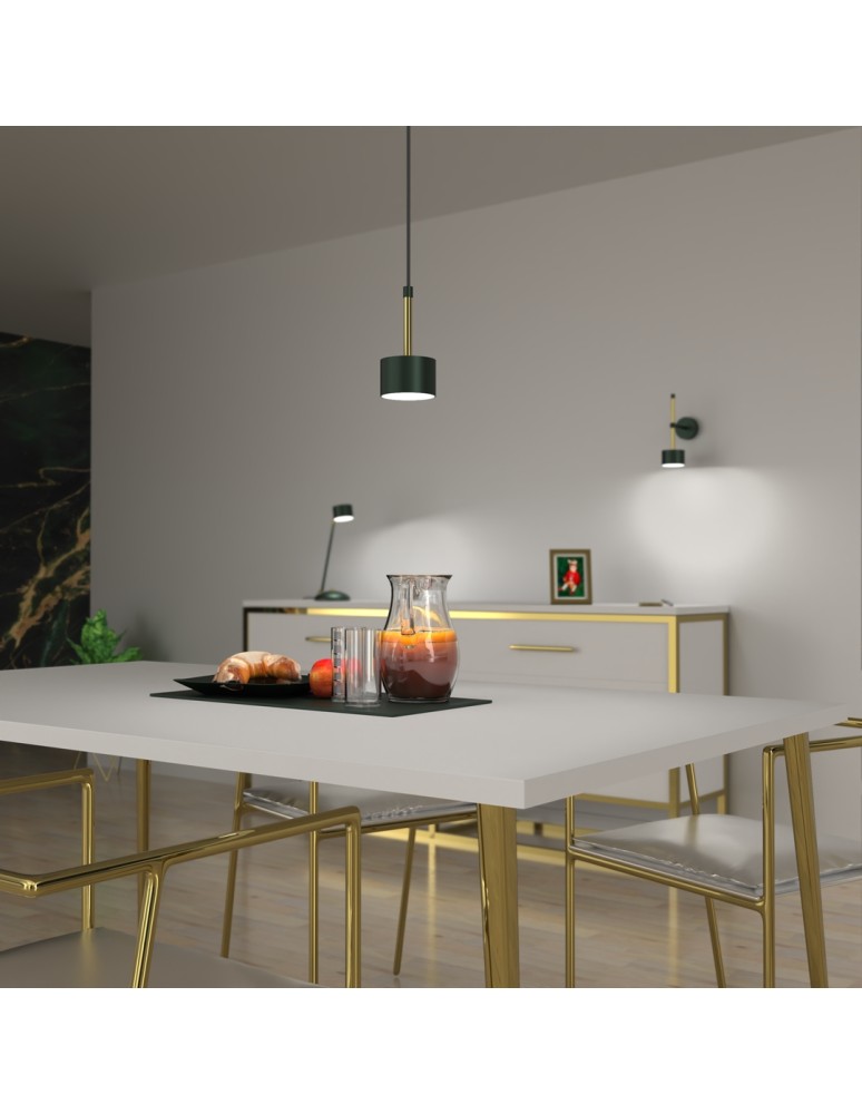 Single pendant lamps - Milagro ARENA GREEN/GOLD 1xGX53 pendant lamp MLP7766 - product kolory-swiatla.pl 4