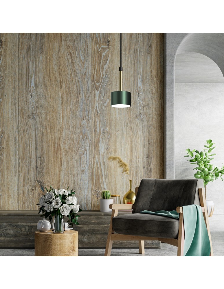 Single pendant lamps - Milagro ARENA GREEN/GOLD 1xGX53 pendant lamp MLP7766 - product kolory-swiatla.pl 8