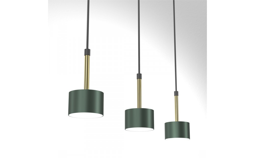 Milagro Lampa wisząca ARENA GREEN/GOLD 3xGX53 MLP7767