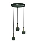 Triple pendant lamps - Milagro ARENA GREEN/GOLD 3xGX53 pendant lamp MLP7768 - product 3