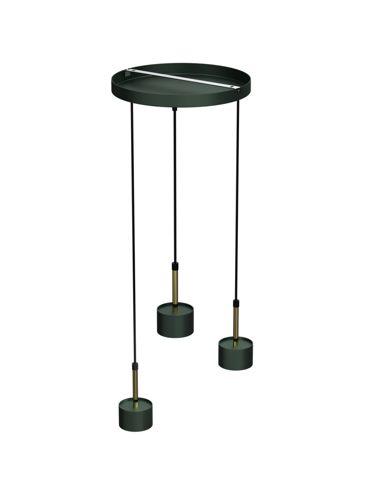 Triple pendant lamps - Milagro ARENA GREEN/GOLD 3xGX53 pendant lamp MLP7768 - product kolory-swiatla.pl 3