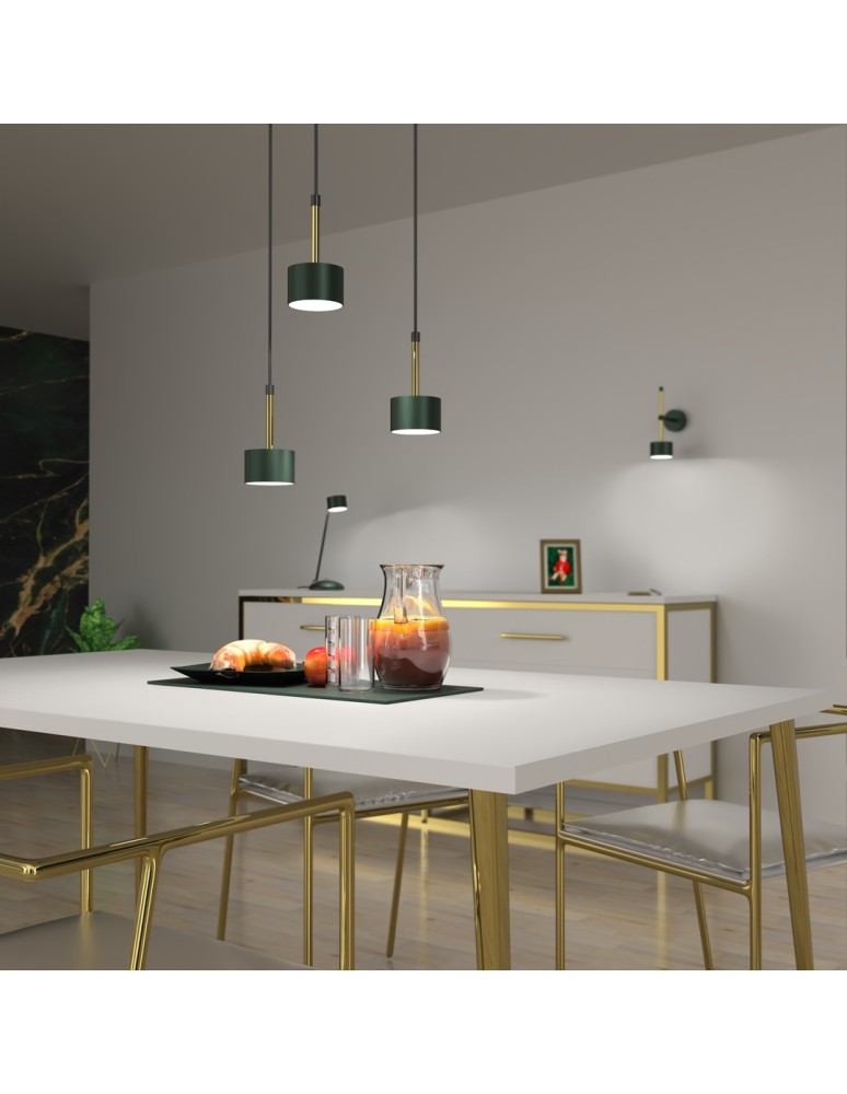 Triple pendant lamps - Milagro ARENA GREEN/GOLD 3xGX53 pendant lamp MLP7768 - product kolory-swiatla.pl 4