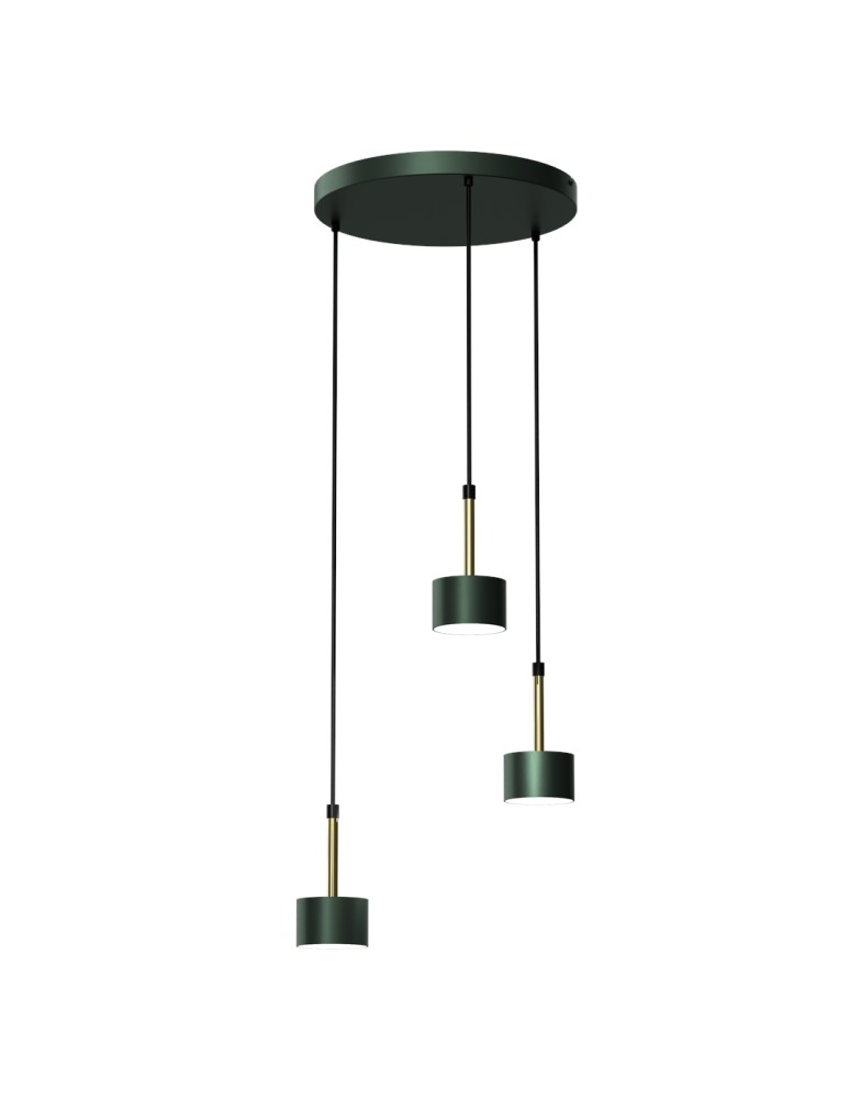 Triple pendant lamps - Milagro ARENA GREEN/GOLD 3xGX53 pendant lamp MLP7768 - product kolory-swiatla.pl 6