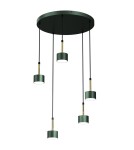 5 point pendant lamps - Milagro ARENA GREEN/GOLD pendant lamp 5xGX53 MLP7769 - product 1