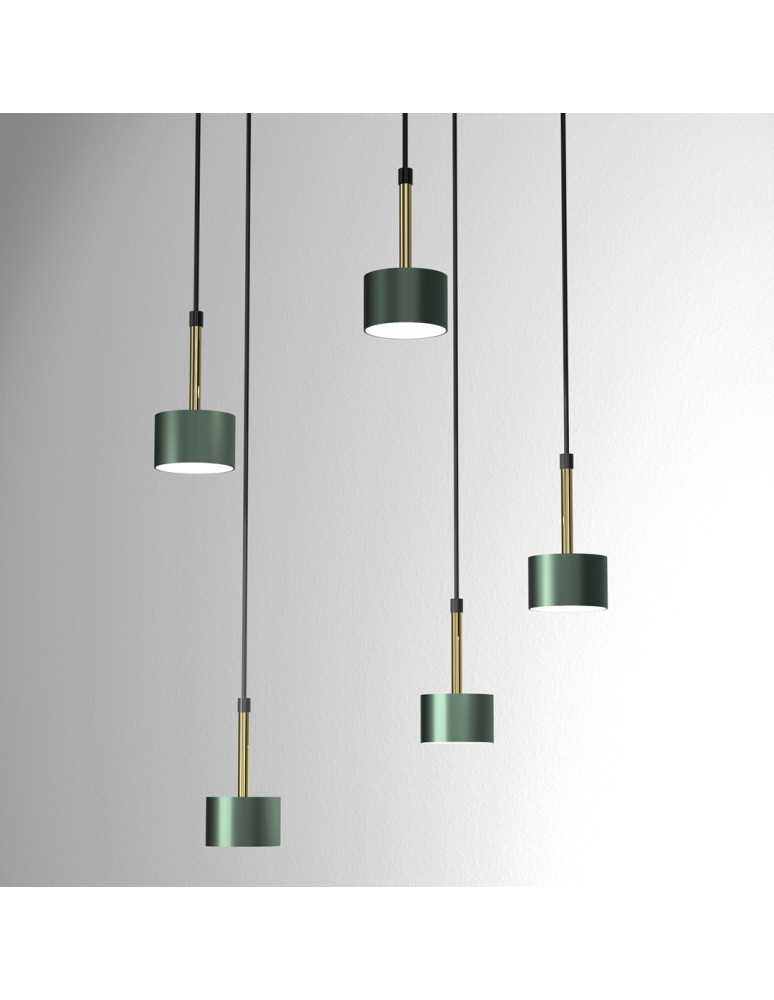 5 point pendant lamps - Milagro ARENA GREEN/GOLD pendant lamp 5xGX53 MLP7769 - product kolory-swiatla.pl 2