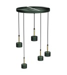 5 point pendant lamps - Milagro ARENA GREEN/GOLD pendant lamp 5xGX53 MLP7769 - product 3