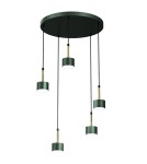 5 point pendant lamps - Milagro ARENA GREEN/GOLD pendant lamp 5xGX53 MLP7769 - product 6