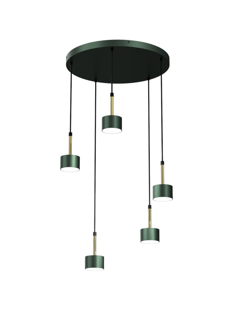 5 point pendant lamps - Milagro ARENA GREEN/GOLD pendant lamp 5xGX53 MLP7769 - product kolory-swiatla.pl 6