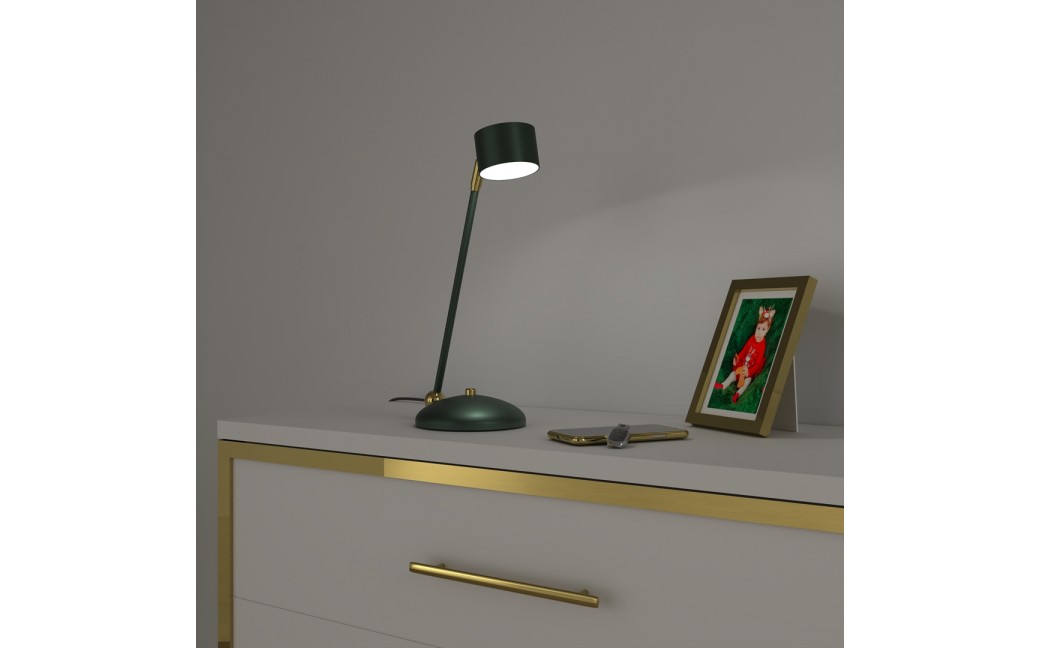 Milagro Lampka biurkowa ARENA GREEN/GOLD 1xGX53 MLP7770