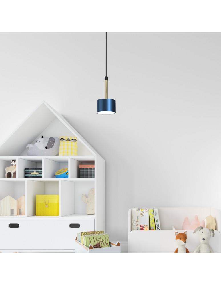 Blue pendant lamps - Milagro ARENA BLUE/GOLD pendant lamp 1xGX53 MLP7772 - product kolory-swiatla.pl 8