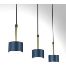 Blue pendant lamps - Milagro ARENA BLUE/GOLD pendant lamp 3xGX53 MLP7773 - product 2