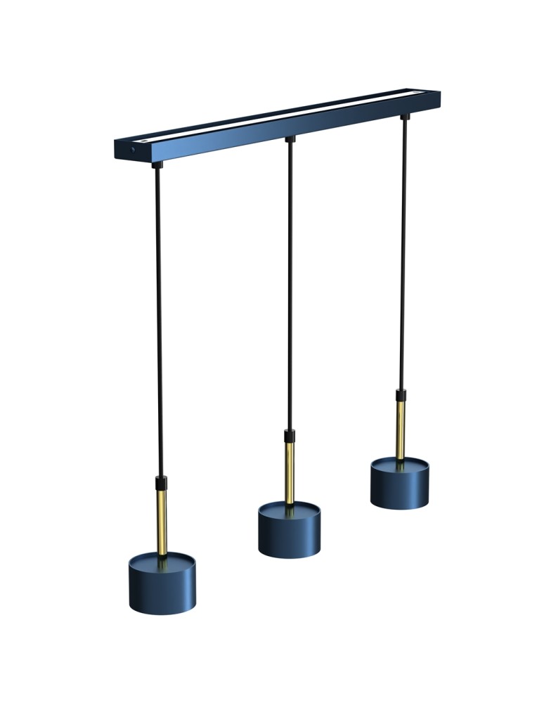 Blue pendant lamps - Milagro ARENA BLUE/GOLD pendant lamp 3xGX53 MLP7773 - product kolory-swiatla.pl 3