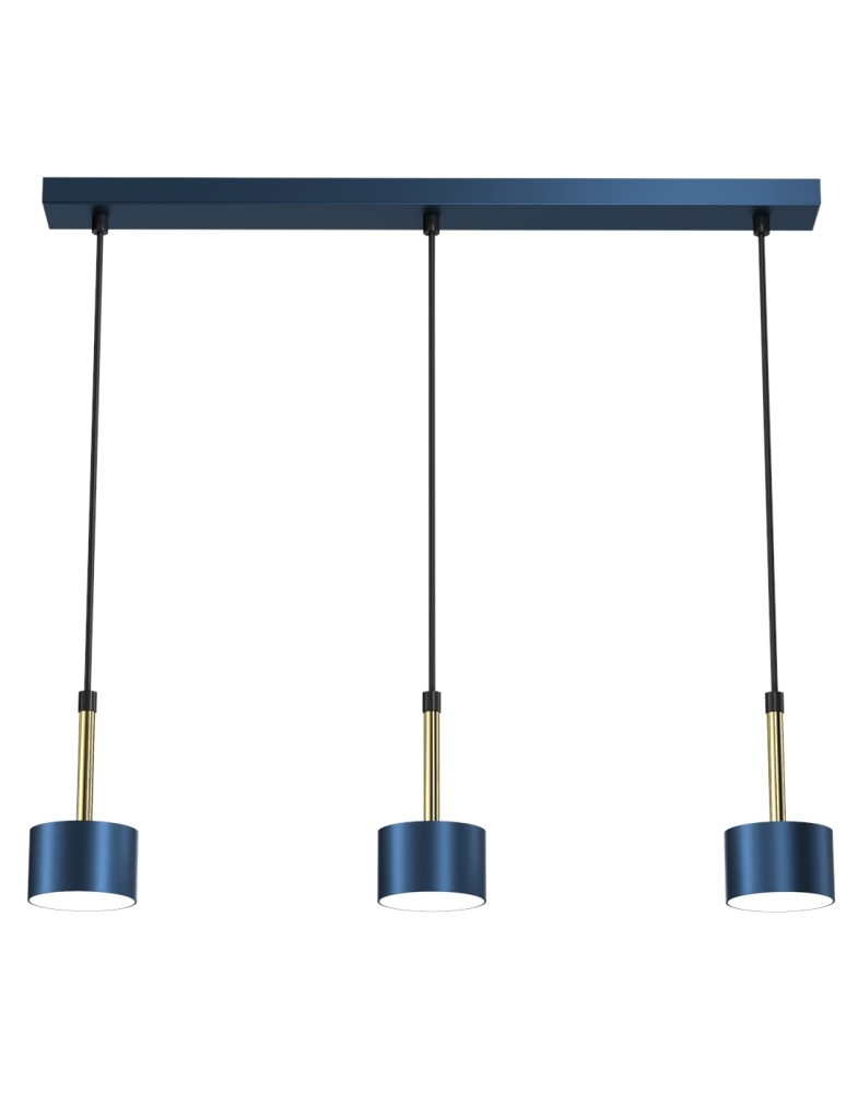 Blue pendant lamps - Milagro ARENA BLUE/GOLD pendant lamp 3xGX53 MLP7773 - product kolory-swiatla.pl 6