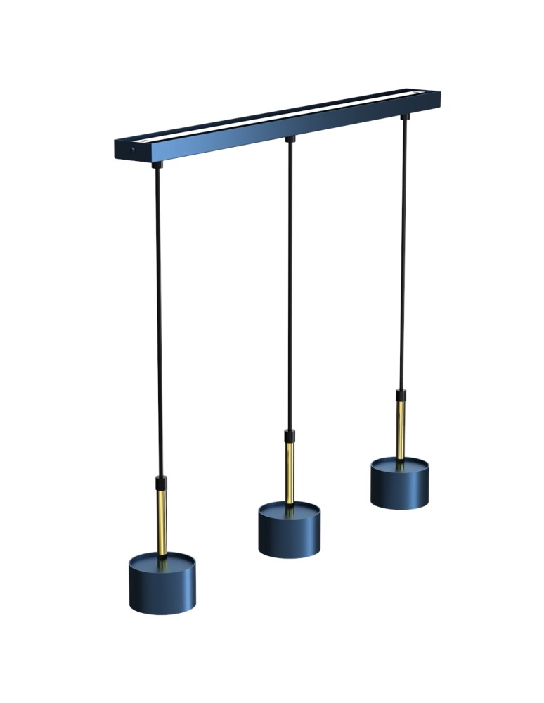 Blue pendant lamps - Milagro ARENA BLUE/GOLD pendant lamp 3xGX53 MLP7773 - product kolory-swiatla.pl 7