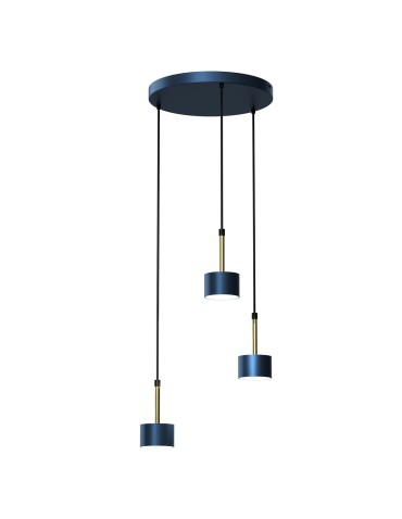 Milagro ARENA BLUE/GOLD 3xGX53 pendant lamp MLP7774