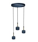 Blue pendant lamps - Milagro ARENA BLUE/GOLD 3xGX53 pendant lamp MLP7774 - product 7