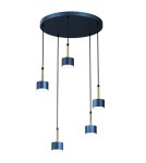 Blue pendant lamps - Milagro ARENA BLUE/GOLD pendant lamp 5xGX53 MLP7775 - product 2