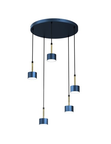 Milagro ARENA BLUE/GOLD pendant lamp 5xGX53 MLP7775 - product 2