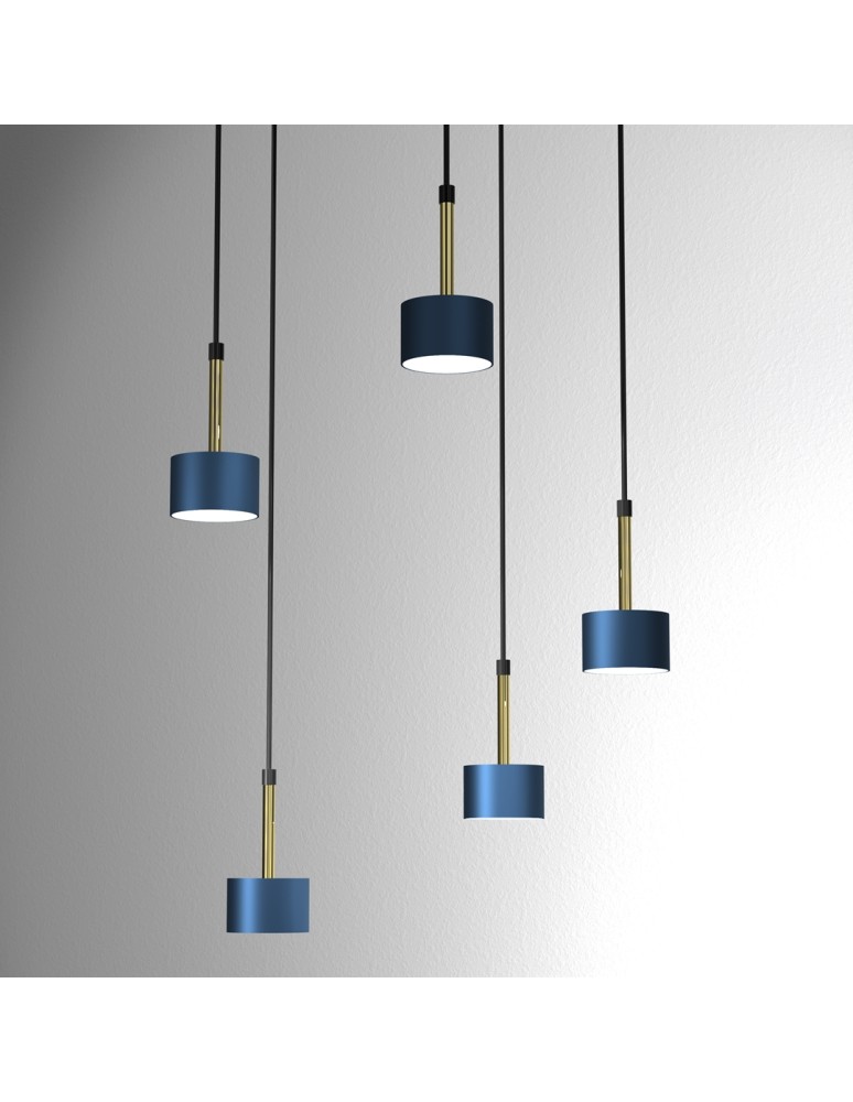 Blue pendant lamps - Milagro ARENA BLUE/GOLD pendant lamp 5xGX53 MLP7775 - product kolory-swiatla.pl 3