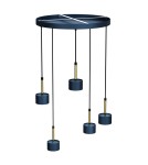 Blue pendant lamps - Milagro ARENA BLUE/GOLD pendant lamp 5xGX53 MLP7775 - product 4