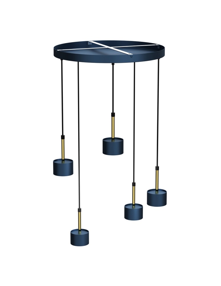Blue pendant lamps - Milagro ARENA BLUE/GOLD pendant lamp 5xGX53 MLP7775 - product kolory-swiatla.pl 4