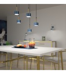 Blue pendant lamps - Milagro ARENA BLUE/GOLD pendant lamp 5xGX53 MLP7775 - product 5
