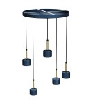 Blue pendant lamps - Milagro ARENA BLUE/GOLD pendant lamp 5xGX53 MLP7775 - product 7
