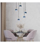Blue pendant lamps - Milagro ARENA BLUE/GOLD pendant lamp 5xGX53 MLP7775 - product 8