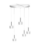 Milagro Lampa wisząca ARENA WHITE/SILVER 5xGX53 MLP7781