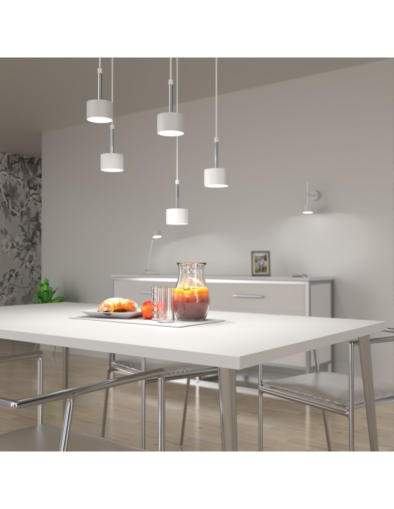 Milagro Lampa wisząca ARENA WHITE/SILVER 5xGX53 MLP7781