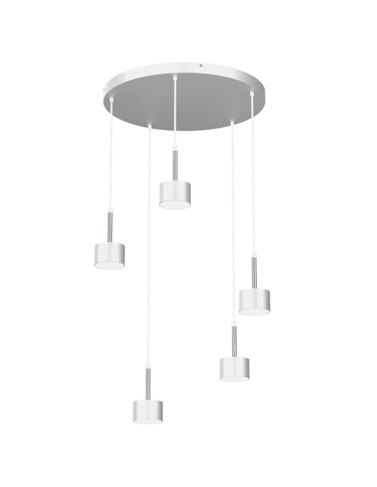 Milagro Lampa wisząca ARENA WHITE/SILVER 5xGX53 MLP7781